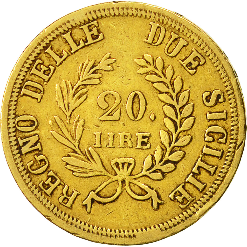 Moneda, Estados italianos, NAPLES, Joachim Murat, 20 Lire, 1813, MBC, Oro