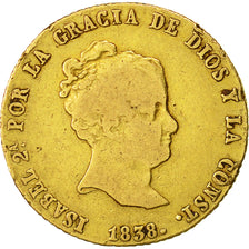 Munten, Spanje, Isabel II, 80 Reales, 1838, FR, Goud, KM:578.3