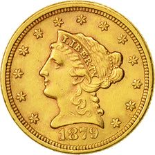 Monnaie, États-Unis, Coronet Head, $2.50, Quarter Eagle, 1879, U.S. Mint