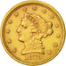 Monnaie, États-Unis, Coronet Head, $2.50, Quarter Eagle, 1879, U.S. Mint