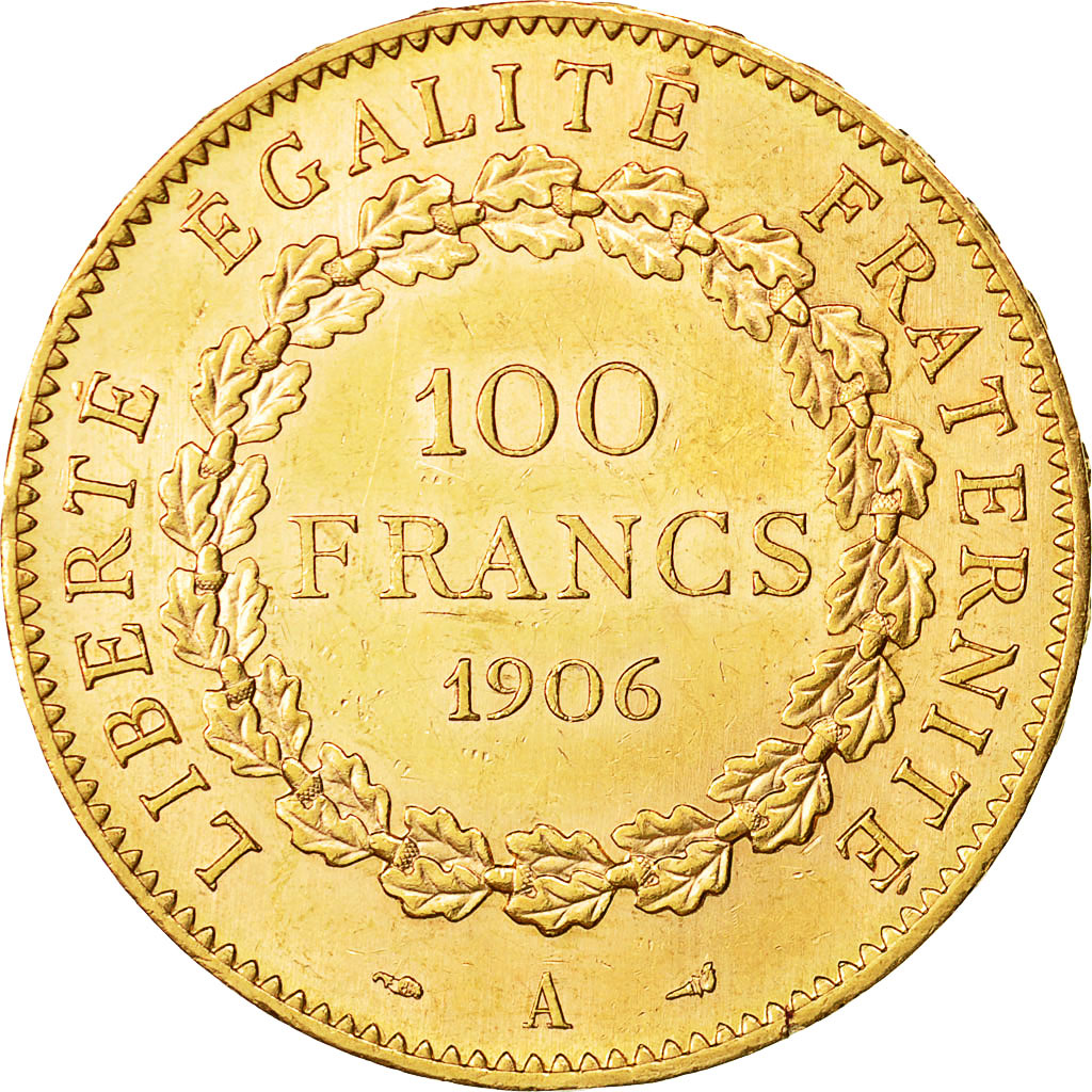 Coin, France, Génie, 100 Francs, 1906, Paris, AU(55-58), Gold, KM:832