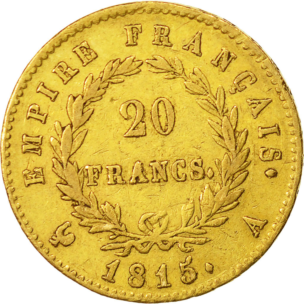 Moneta, Francia, Napoléon I, 20 Francs, 1815, Paris, BB, Oro, KM:705.1
