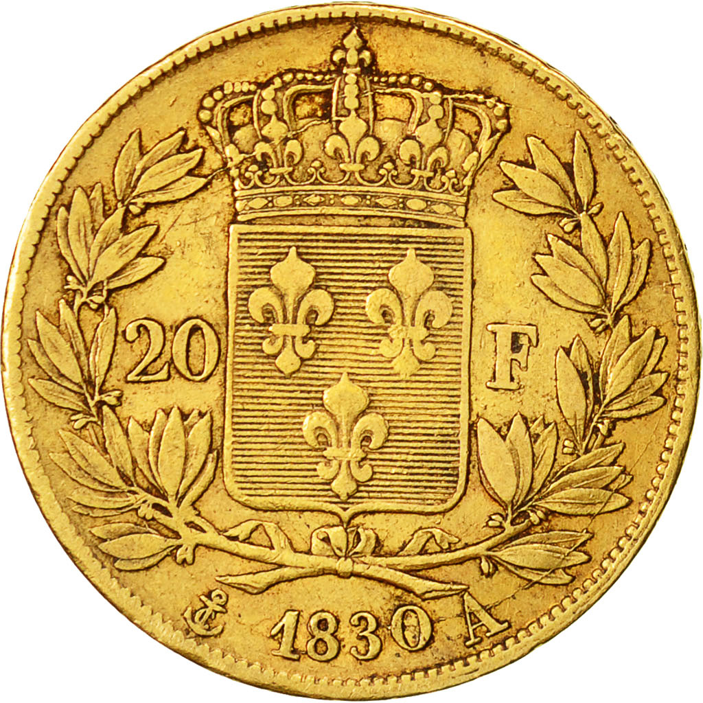 Coin, France, Charles X, 20 Francs, 1830, Paris, EF(40-45), Gold, KM:726.1