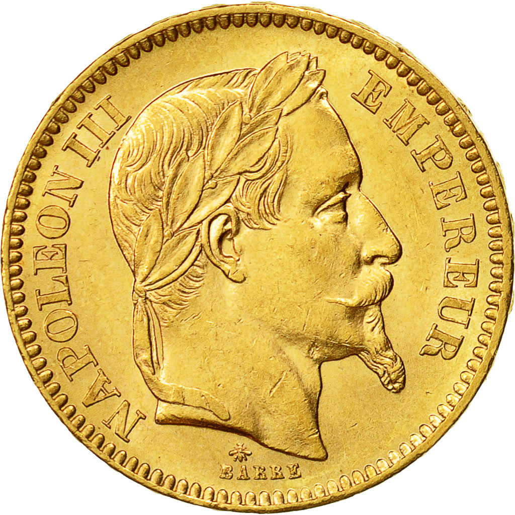 Münze, Frankreich, Napoleon III, Napoléon III, 20 Francs, 1862, Paris, UNZ