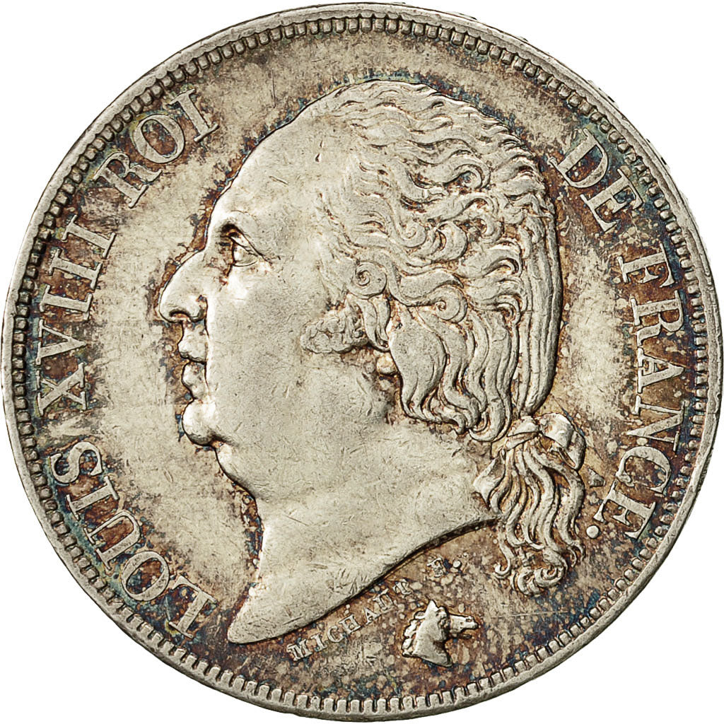 Coin, France, Louis XVIII,  2 Francs, 1823, Paris, AU(55-58)