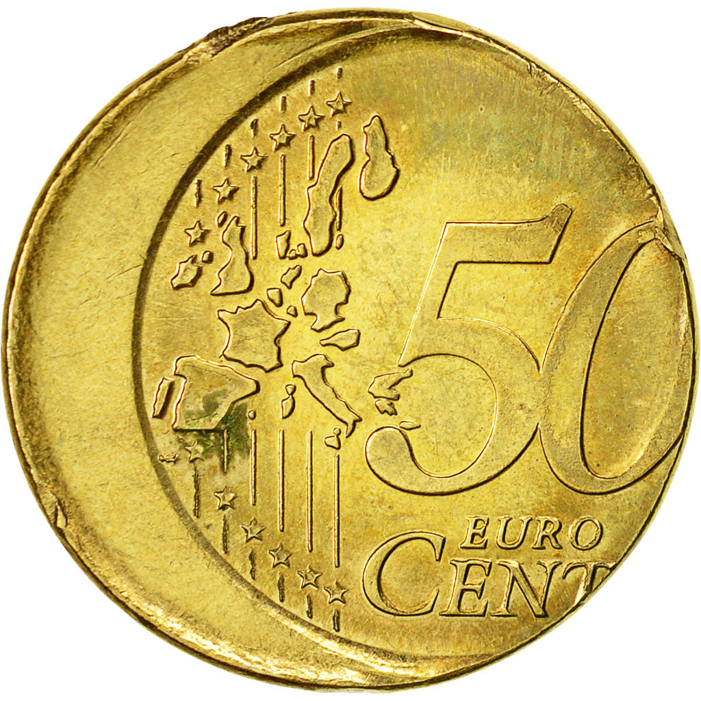 Belgium, 50 Euro Cent, 1999, Fautée - Frappe décentrée, MS(63)