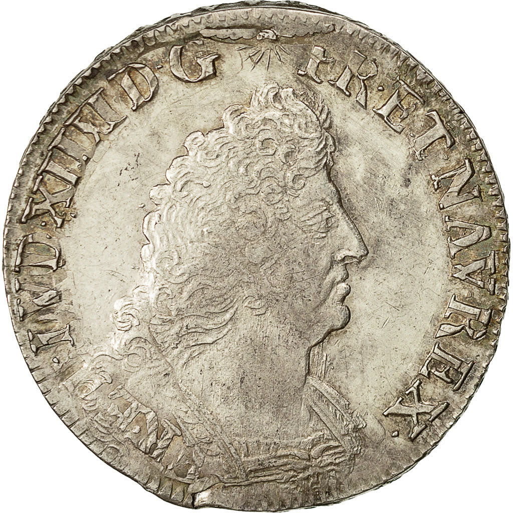 Coin, France, Louis XIV, 1/2 Écu aux palmes, 1/2 Ecu, 1694, Lille, AU(50-53)