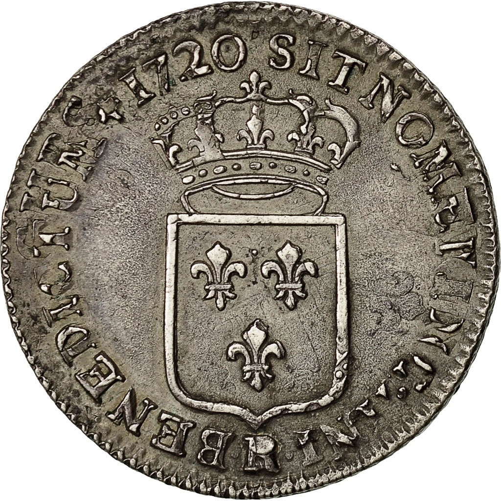 Coin, France, Louis XV, 1/3 Écu de France, 1/3 Ecu, 1720, Orléans, EF(40-45)