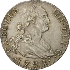 Monnaie, Espagne, Charles IV, 4 Réales, 1792, Madrid, SUP+, Argent, KM:431.1