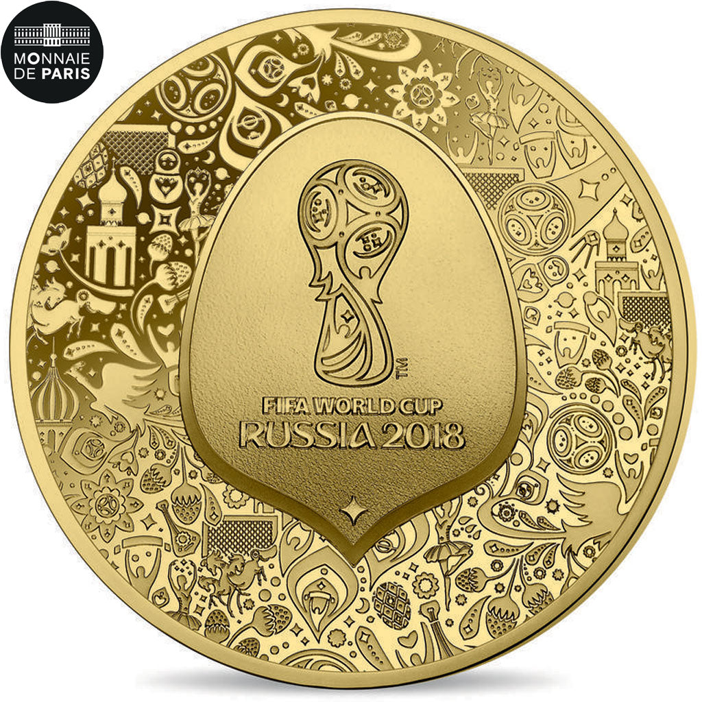 Frankrijk, Parijse munten, 50 Euro, Coupe du Monde FIFA Russie, 2018, FDC, Goud