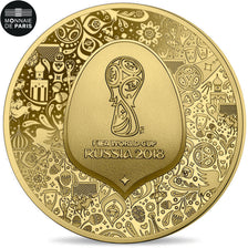 France, Monnaie de Paris, 5 Euro, Coupe du Monde FIFA Russie, 2018, Gold