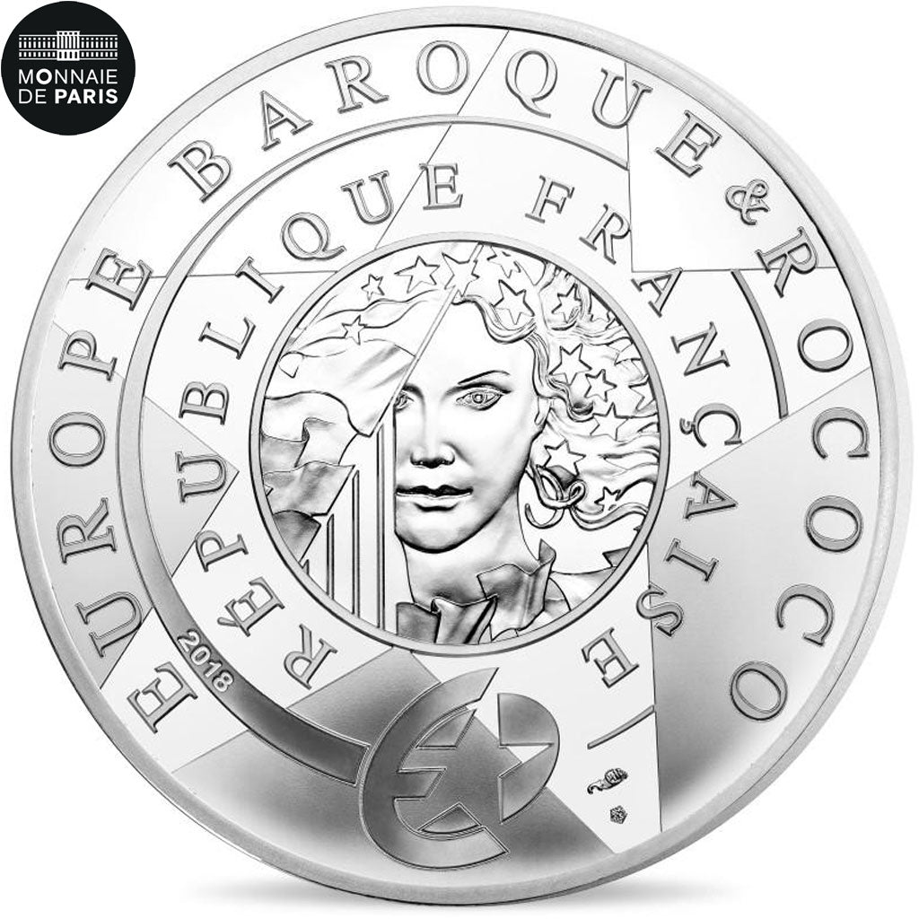 France, Monnaie de Paris, 10 Euro, Europa - Voltaire, 2018, FDC, Argent