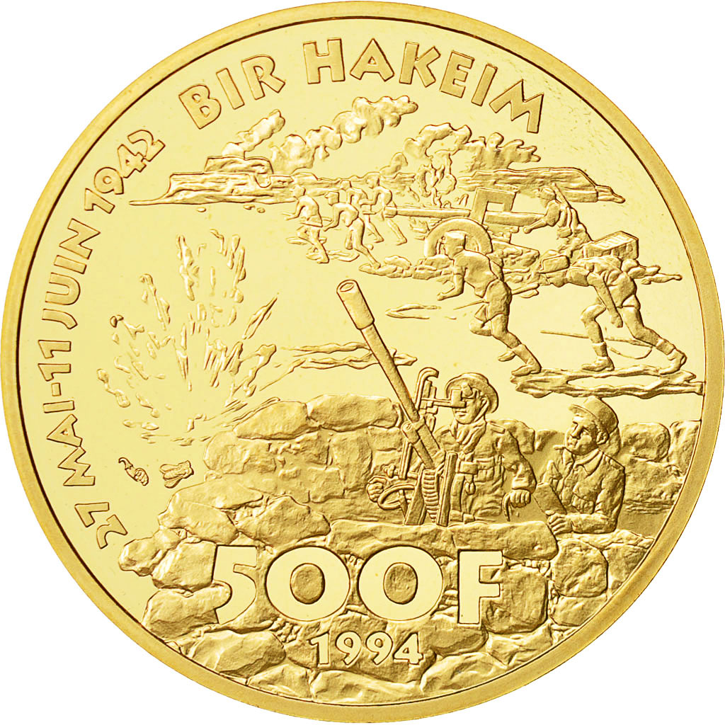 Coin, France, Koenig, 500 Francs, 1994, Paris, MS(65-70), Gold, KM:1052