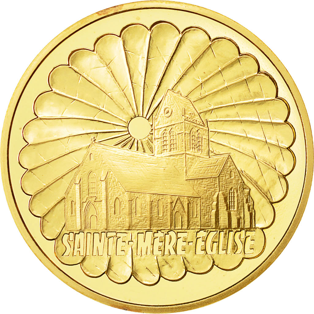 Moneta, Francia, Sainte-Mère-Eglise, 500 Francs, 1994, Paris, FDC, Oro
