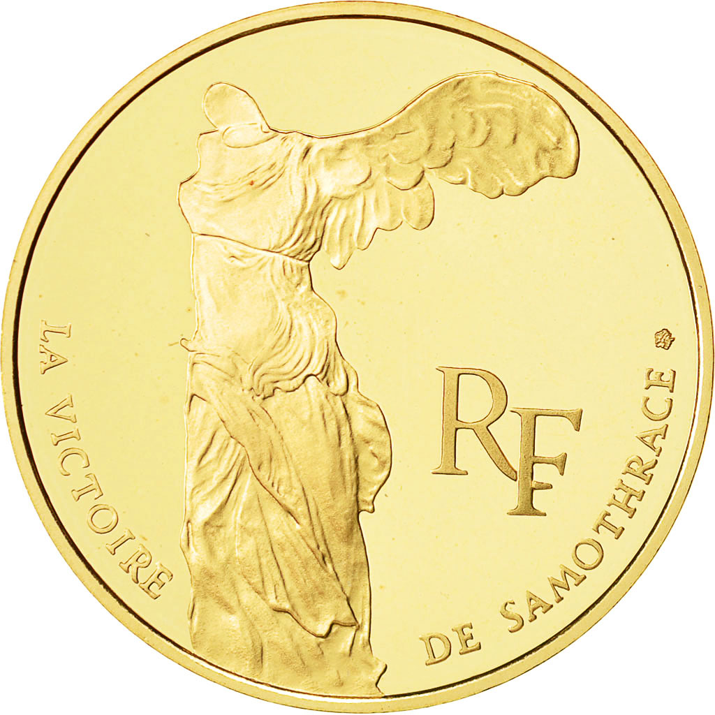 Moneta, Francia, Victoire Samothrace, 100 Francs, 1993, Paris, FDC, Oro