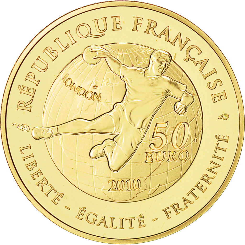 France, 50 Euro, Jeux d'été, 2010, MS(65-70), Gold, KM:1719