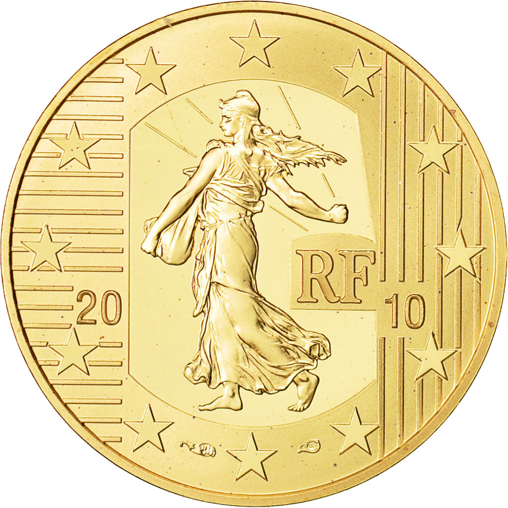 France, 50 Euro, Semeuse, 2010, MS(65-70), Gold, KM:1673