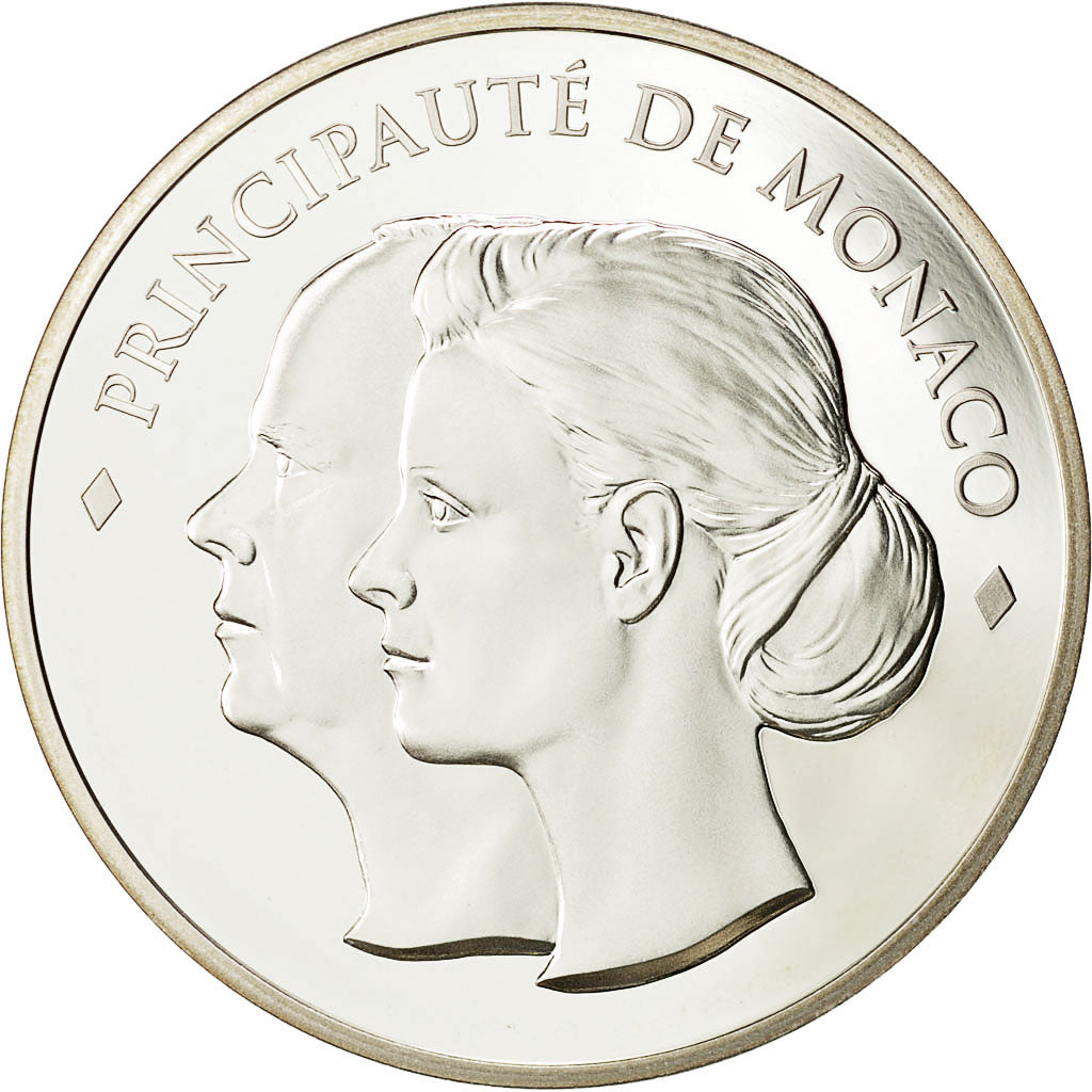Monaco, 10 Euro, Mariage Princier, 2011, FDC, Argento