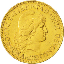Monnaie, Argentine, Argentino, 1887, TTB+, Or, KM:31