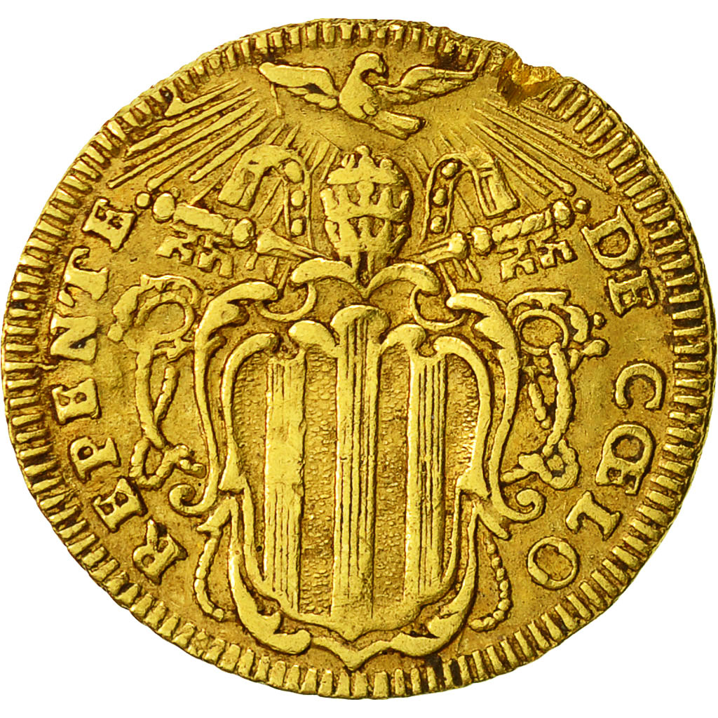 Coin, ITALIAN STATES, PAPAL STATES, Benedict XIV, Zecchino, 1746, Roma