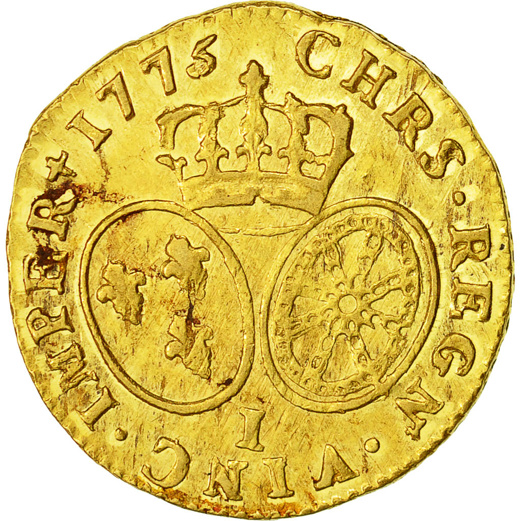 Moneda, Francia, Louis XVI, Louis d'or au buste habillé, Louis d'Or, 1775