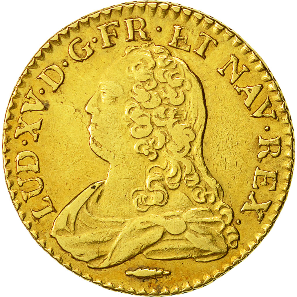 Munten, Frankrijk, Louis XV, Louis d'or aux lunettes, Louis d'Or, 1726, Amiens
