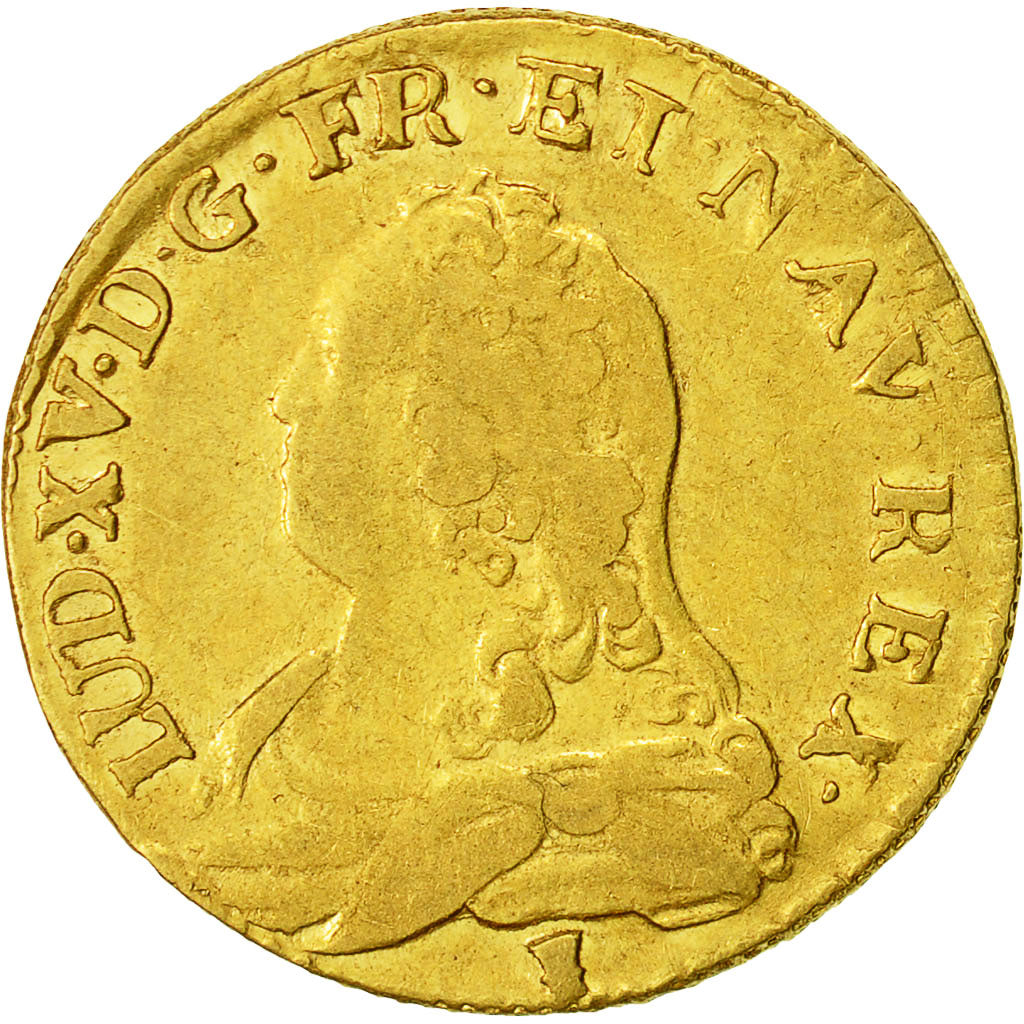 Moneta, Francia, Louis XV, Louis d'or aux lunettes, Louis d'Or, 1726, Rennes