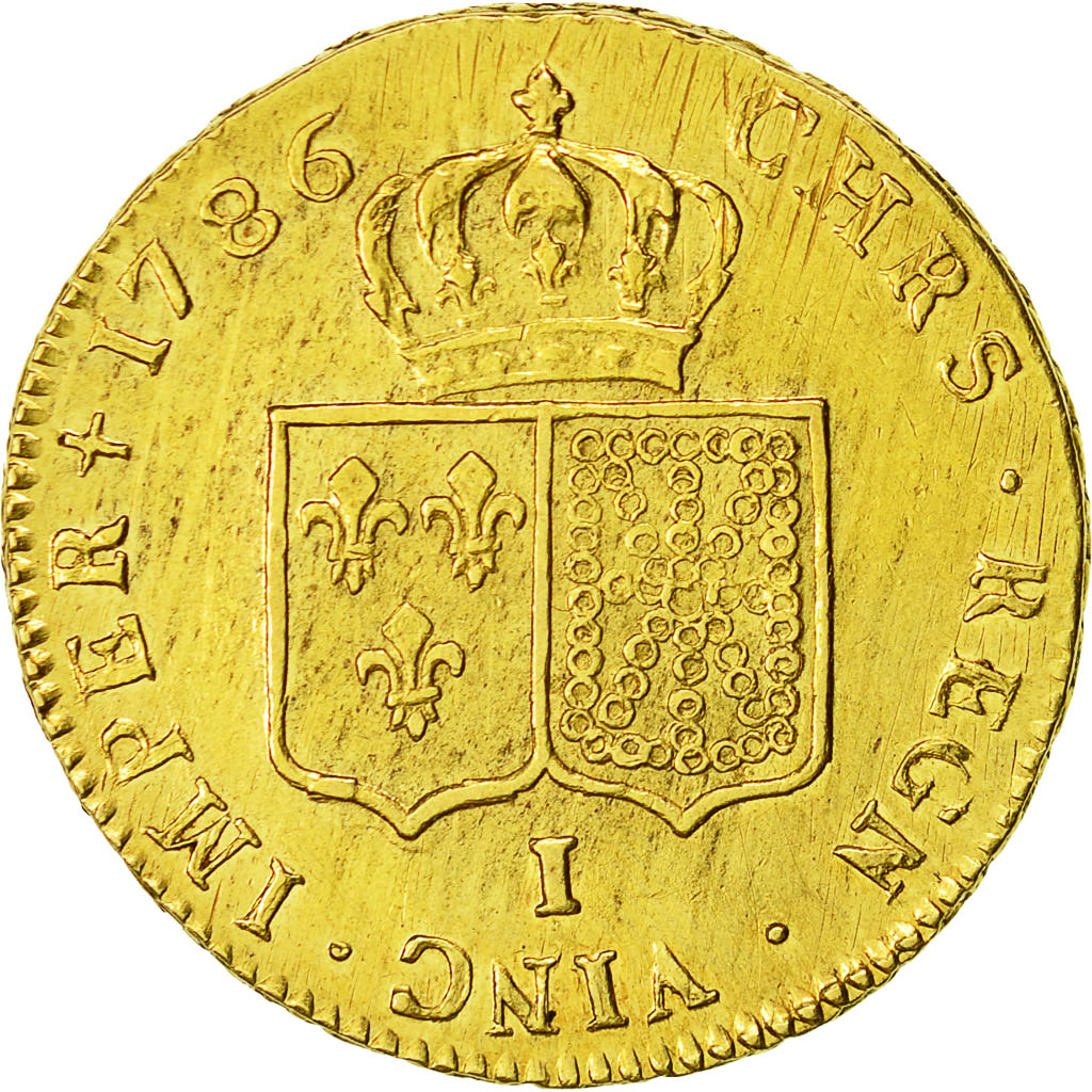 Münze, Frankreich, Louis XVI, Double louis d'or à la tête nue, 1786, Limoges