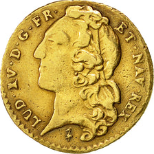 Coin, France, Louis XV, 1/2 Louis d'or au bandeau, 1743, Lille, KM:517.9
