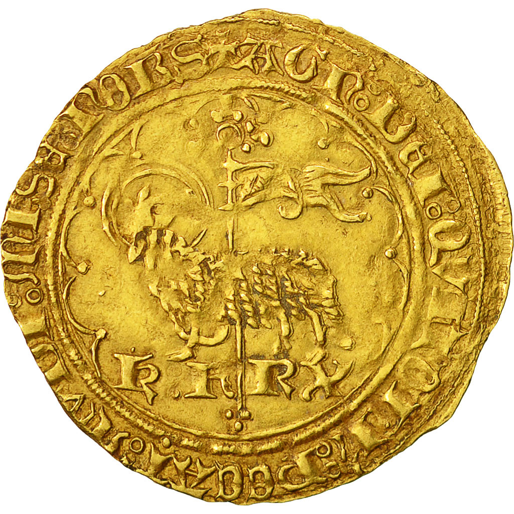 Munten, Frankrijk, Charles VI, Agnel d'or, Paris, FR+, Goud, Duplessy:372