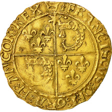 Moneda, Francia, François Ier, Ecu d'or, Cremieu, MBC, Oro, Duplessy:782