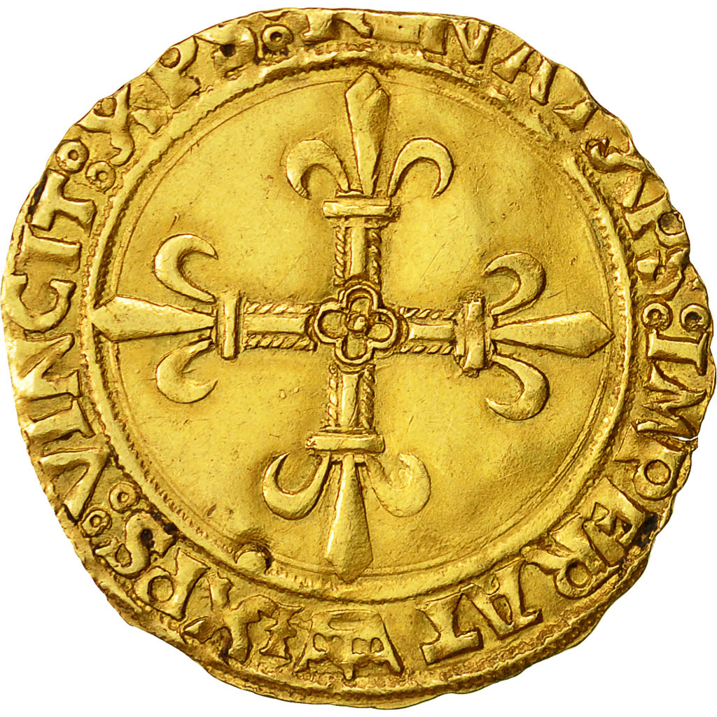 Moneda, Francia, François Ier, Ecu d'or, Cremieu, MBC, Oro, Duplessy:782