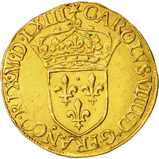 Monnaie, France, Charles IX, Ecu d'or, 1563, Paris, TTB+, Or, Duplessy:1057
