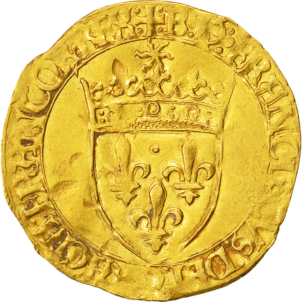 Coin, France, François Ier, Ecu d'or, Bayonne, EF(40-45), Gold, Duplessy:775