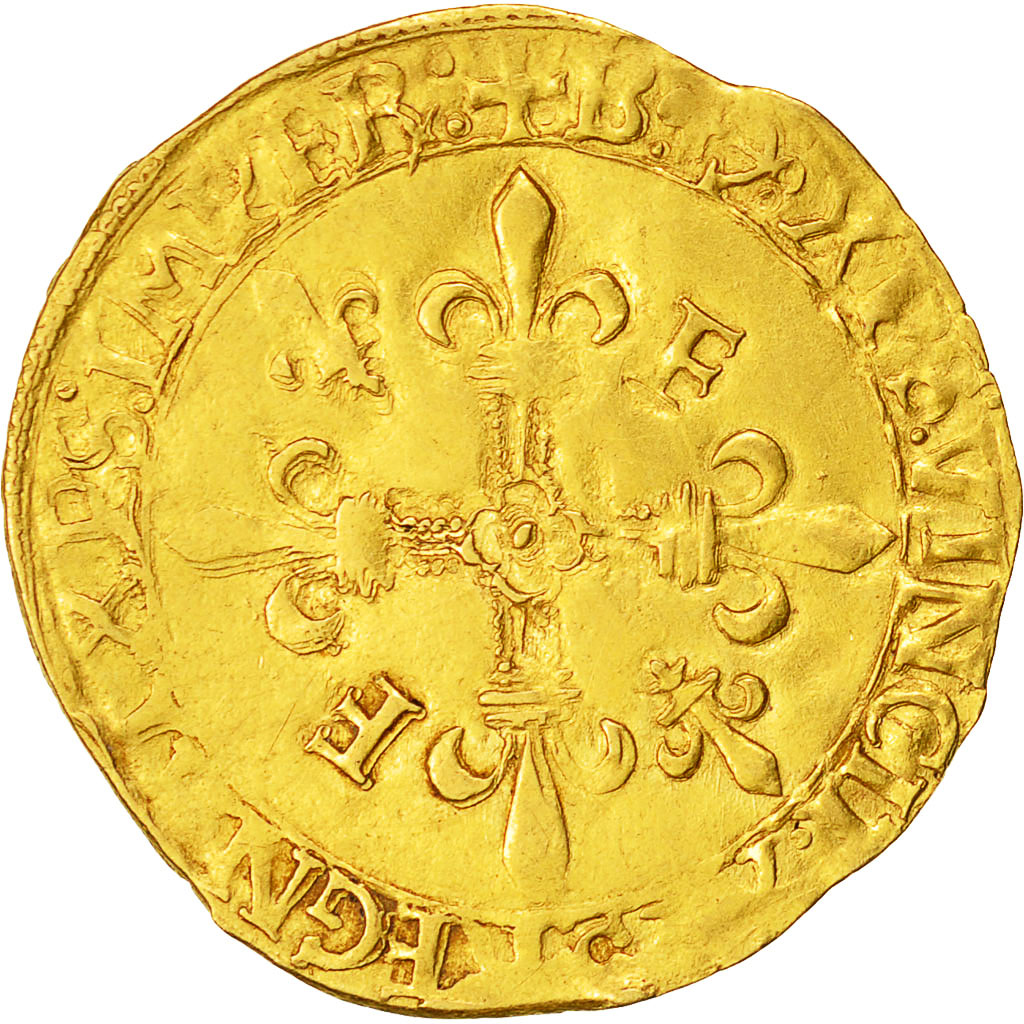Coin, France, François Ier, Ecu d'or, Bayonne, EF(40-45), Gold, Duplessy:775