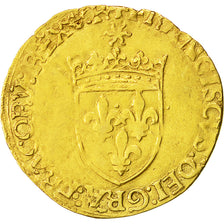 Munten, Frankrijk, François Ier, Ecu d'or, Bordeaux, ZF, Goud, Duplessy:775
