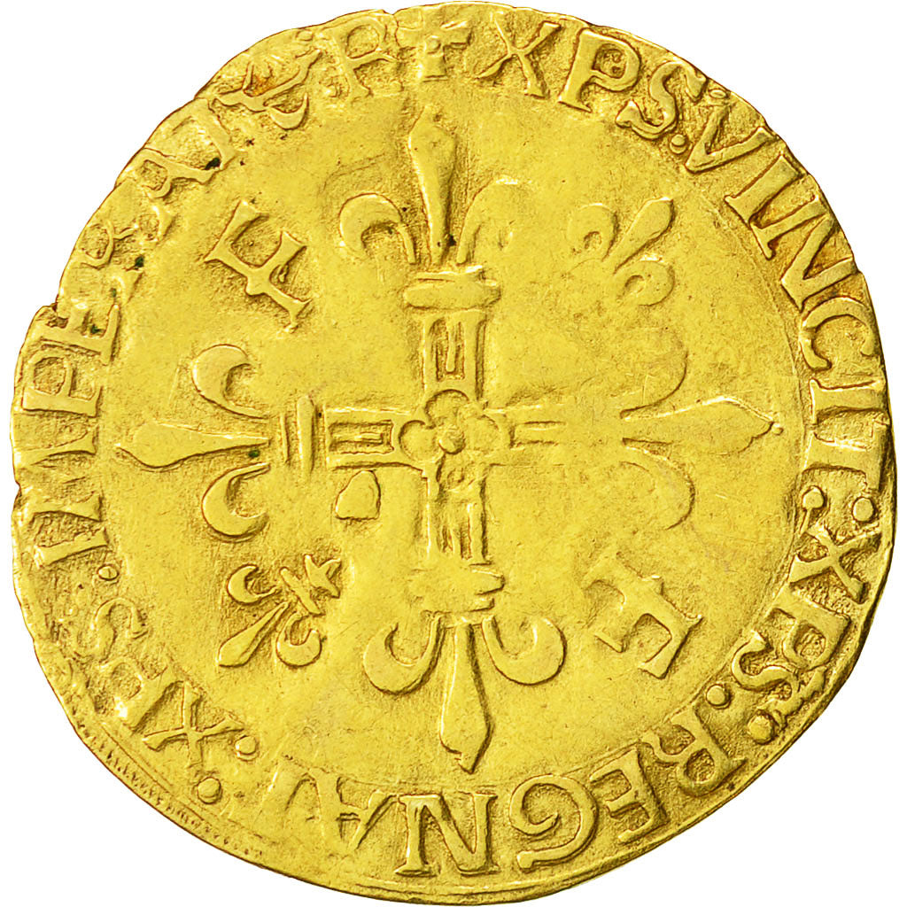 Munten, Frankrijk, François Ier, Ecu d'or, Bordeaux, ZF, Goud, Duplessy:775