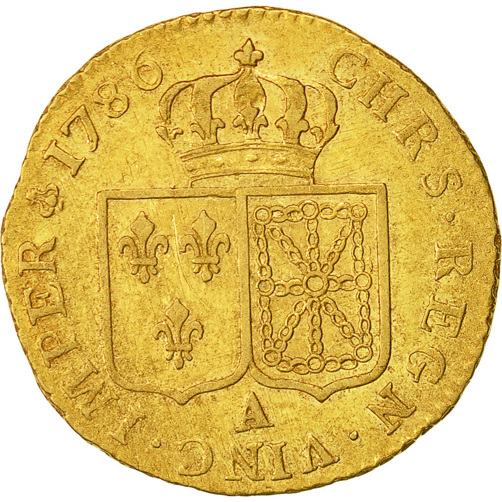Münze, Frankreich, Louis XVI, Louis d'or à la tête nue, Louis d'Or, 1786