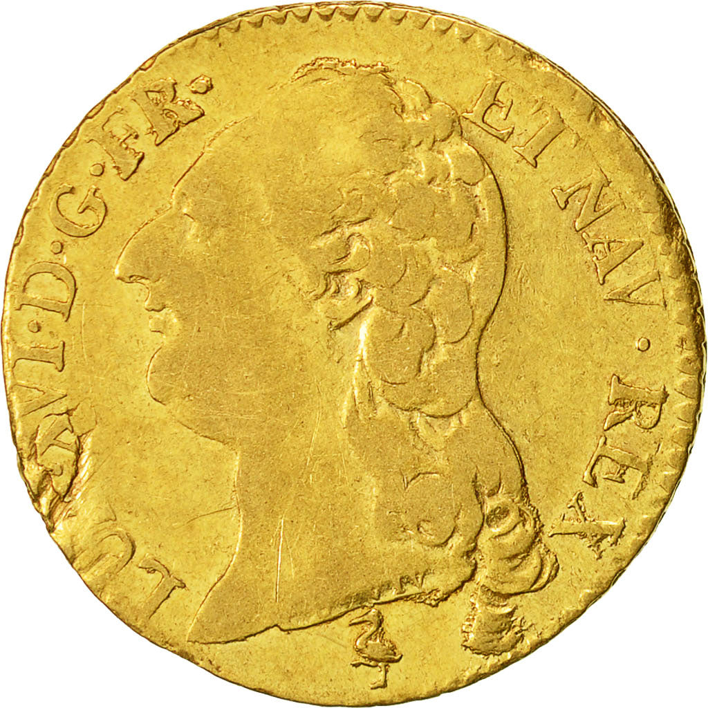 Münze, Frankreich, Louis XVI, Louis d'or à la tête nue, Louis d'Or, 1786