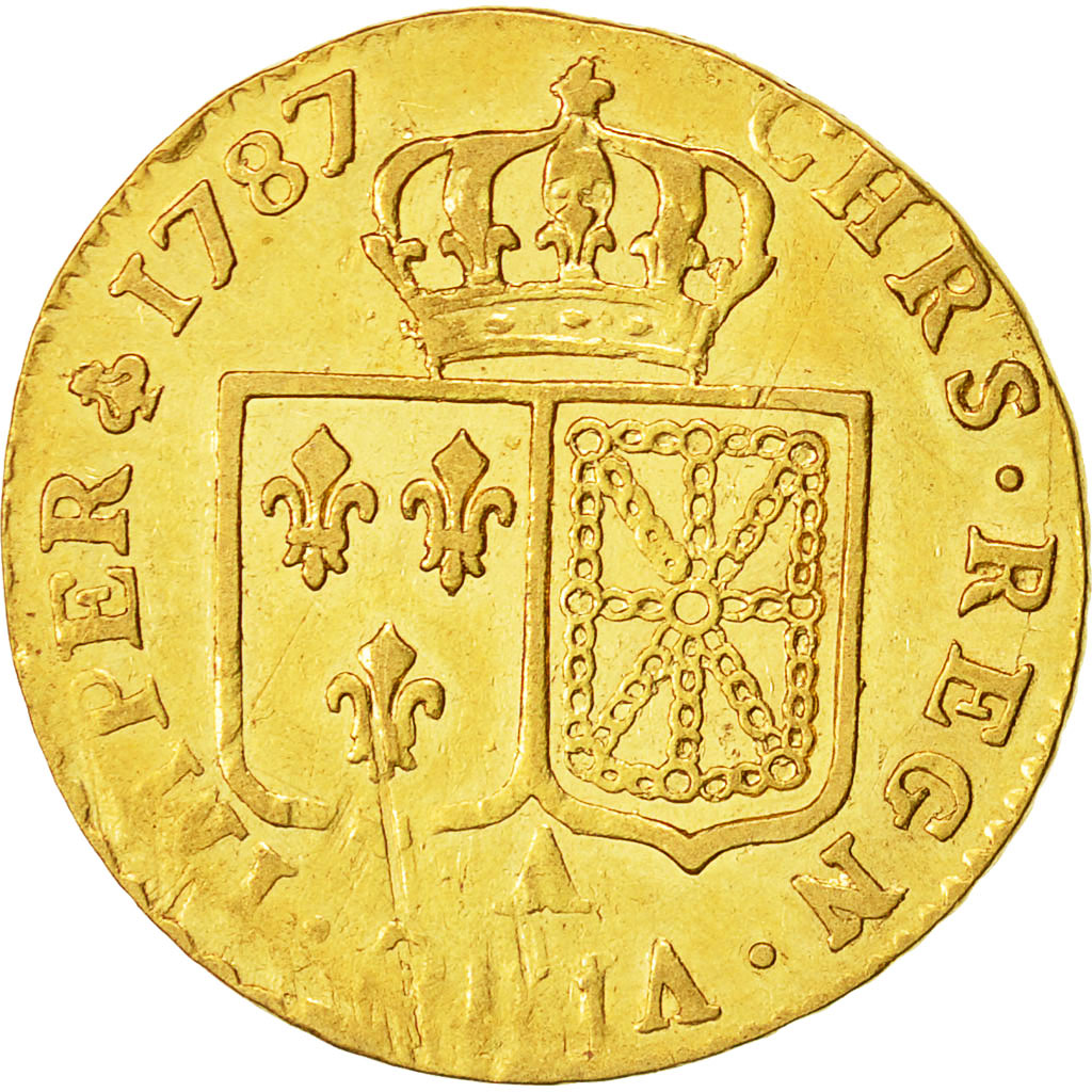 Moneta, Francia, Louis XVI, Louis d'or à la tête nue, Louis d'Or, 1787, Paris