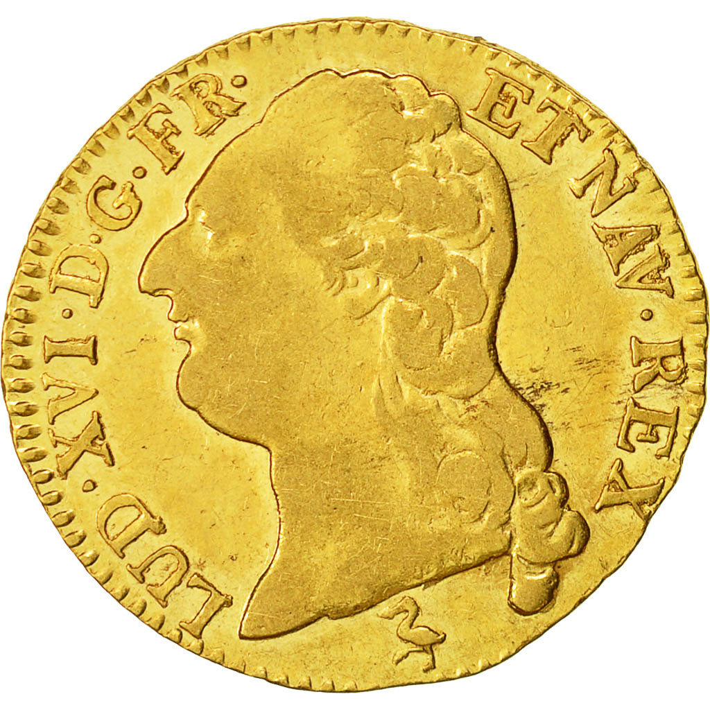 Moneta, Francia, Louis XVI, Louis d'or à la tête nue, Louis d'Or, 1787, Paris