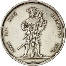 Coin, Switzerland, 5 Francs, 1857, AU(55-58), Silver, KM:S4
