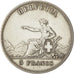 Monnaie, Suisse, 5 Francs, 1863, TTB+, Argent, KM:S7
