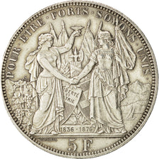 Moneta, Svizzera, 5 Francs, 1876, SPL-, Argento, KM:S13