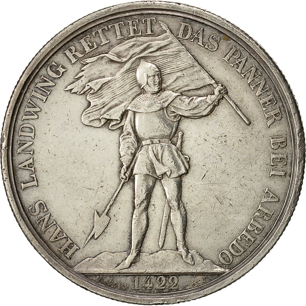 Coin, Switzerland, 5 Francs, 1869, AU(50-53), Silver, KM:S10
