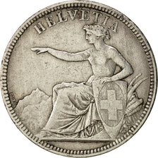 Coin, Switzerland, 5 Francs, 1874, Brussels, EF(40-45), Silver, KM:11