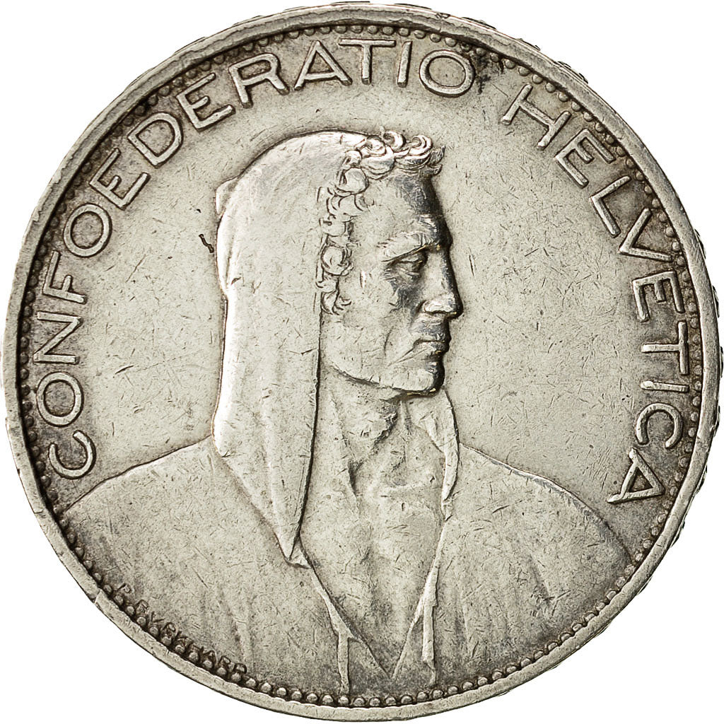 Münze, Schweiz, 5 Francs, 1925, Bern, SS, Silber, KM:38