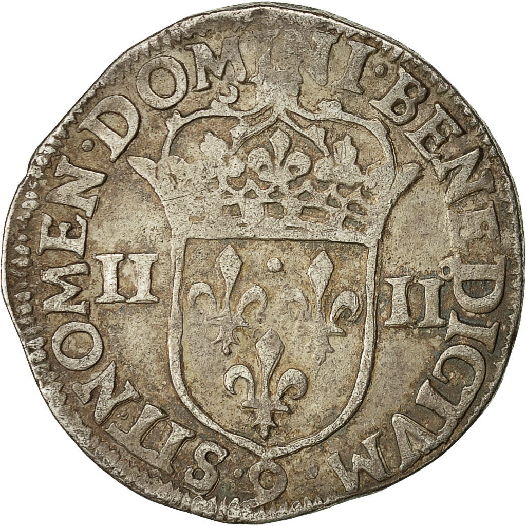 Moneta, Francia, Henri IV, 1/4 Ecu, 1603, Rennes, MB+, Argento, Sombart:4686