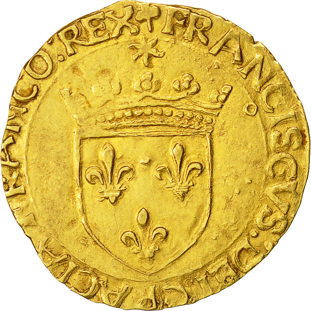 Coin, France, François Ier, Ecu d'or, Toulouse, EF(40-45), Gold, Duplessy:775