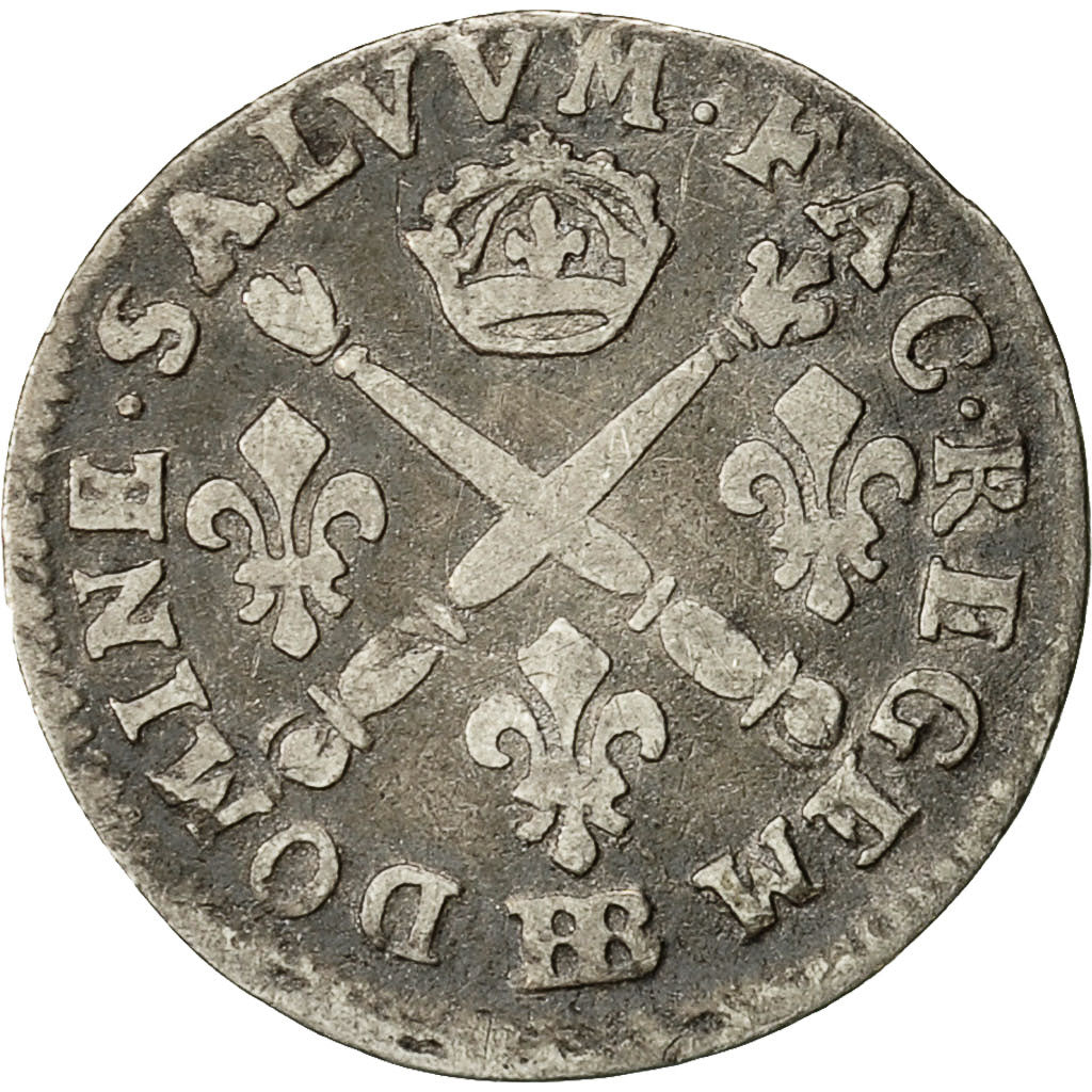 Moneda, Francia, Louis XIV, 5 Sols aux insignes, 1703, Strasbourg, KM:337.4